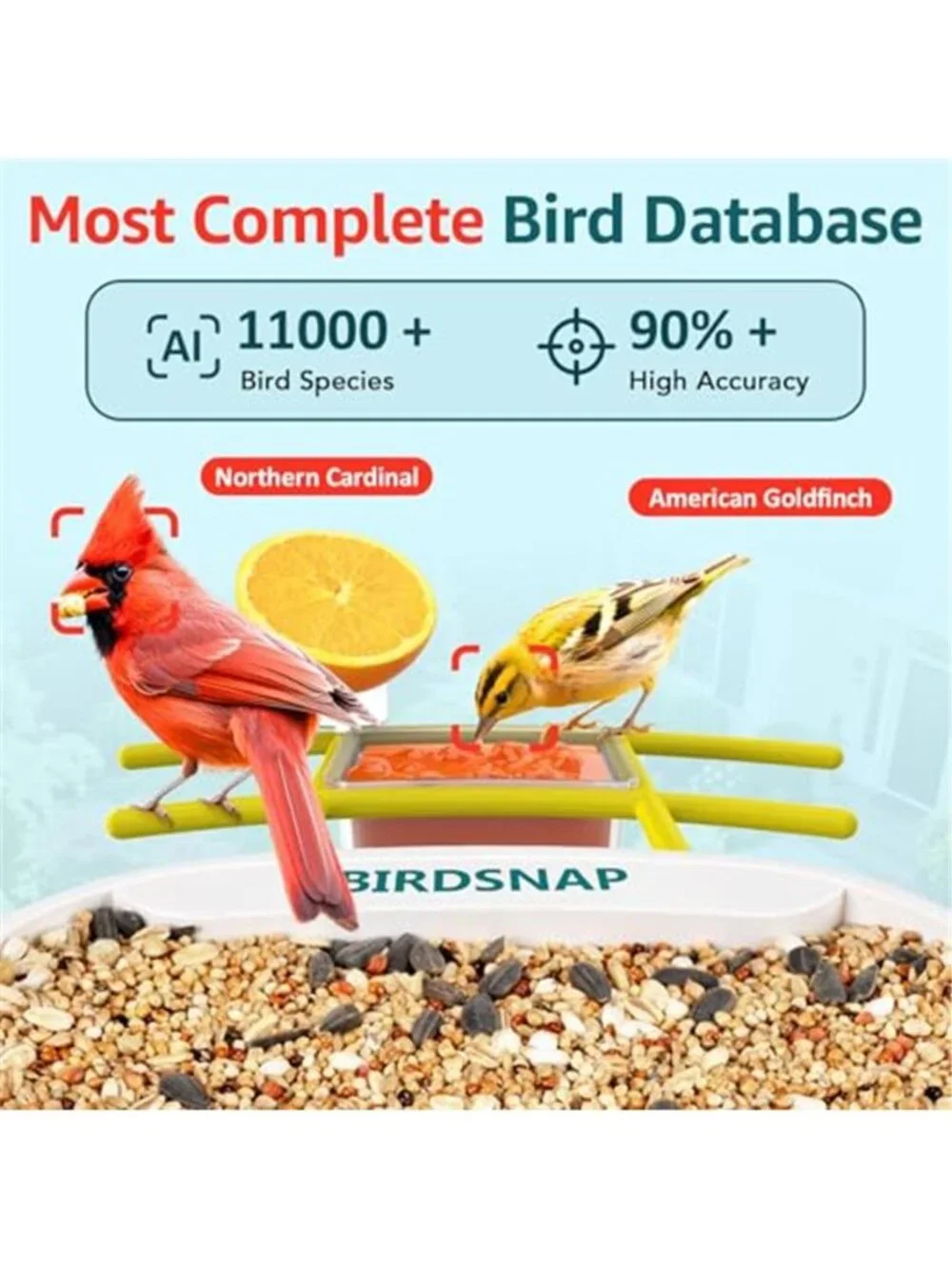 New TUC Bird Feeder with Camera 2K HD Live with 32GB Card Auto Detect